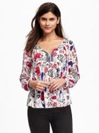 Old Navy Womens Lightweight Swing Blouse For Women White Size Xl