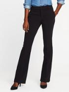 Old Navy Mid Rise Slim Flare Trousers For Women - Black