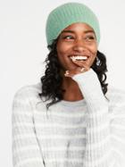 Old Navy Womens Soft-brushed Sweater-knit Beanie For Women Filtered Green Size One Size