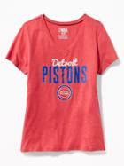 Old Navy Womens Nba Team V-neck Tee For Women Pistons Size Xs