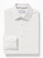 Old Navy Mens Regular-fit Built-in Flex Signature Non-iron Shirt For Men White Dobby Size Xxxl