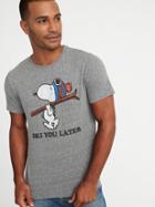 Old Navy Mens Peanuts Snoopy Ski You Later Tee For Men Medium Gray Size Xxl