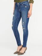 Old Navy Womens Mid-rise Distressed Rockstar Super Skinny Jeans For Women Angel Island Size 18