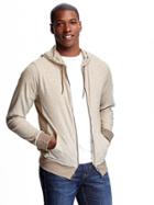 Old Navy Color Blocked Jersey Hoodie For Men - Heather Oatmeal