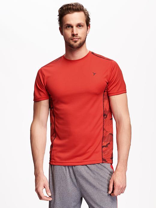 Old Navy Mens Mesh Panel Tee - Apple Of My Eye