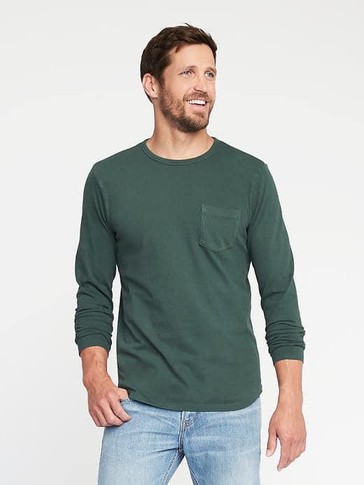 Old Navy Garment Dyed Crew Neck Tee For Men - Pining Away