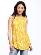 Old Navy High Neck Tank For Women - Yellow Floral