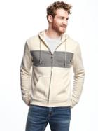 Old Navy Classic Full Zip Hoodie For Men - Oatmeal Heather