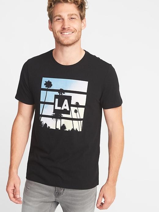 Old Navy Mens Graphic Soft-washed Tee For Men L.a. Size L