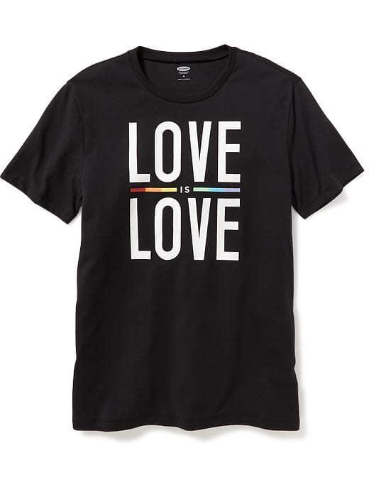 Old Navy Graphic Pride Tee For Men - Blackjack