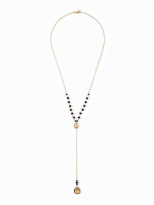 Old Navy Beaded Pendant Disc Necklace For Women - Gold