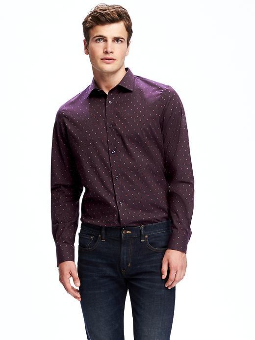 Old Navy Slim Fit Non Iron Signature Stretch Dress Shirt For Men - Magical Potion