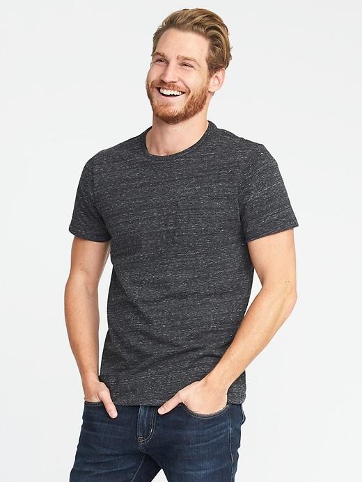 Old Navy Mens Soft-washed Slub-knit Pocket Tee For Men Blackjack Size L