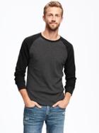 Old Navy Thermal Baseball Tee For Men - Blackjack