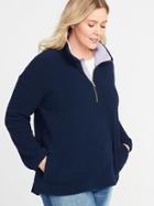 Old Navy Womens Sherpa 1/4-zip Plus-size Pullover Goodnight Nora Size 1x
