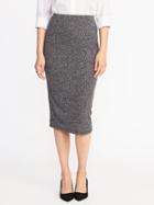 Old Navy Jersey Knit Midi Pencil Skirt For Women - Heather Gray
