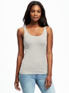 Old Navy Essential Fitted Layering Tank For Women - Glimmer Grey