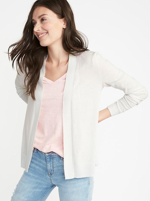 Old Navy Womens Cropped Open-front Sweater For Women Cream Size L
