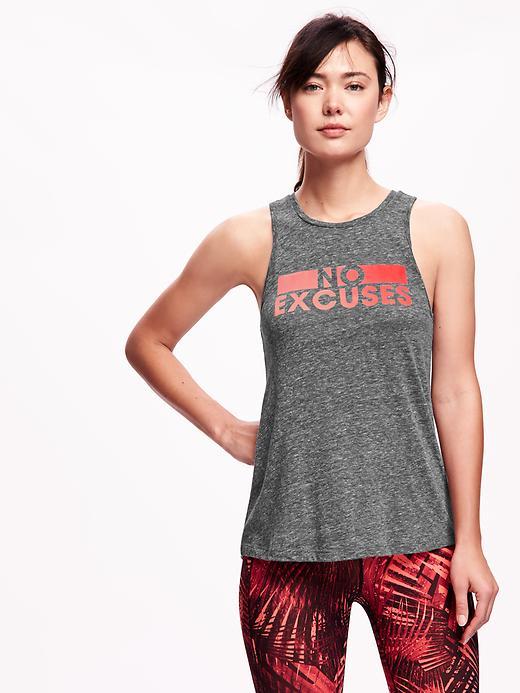 Old Navy Graphic Print Tank For Women - Berry Glow Neon Poly
