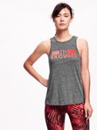 Old Navy Graphic Print Tank For Women - Berry Glow Neon Poly