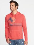 Old Navy Mens Garment-dyed Graphic Hoodie For Men Robbie Red Size L