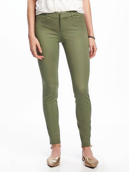 Old Navy Pixie Long Mid Rise Pants For Women - Olive Through This
