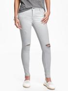 Old Navy Mid Rise Rockstar Distressed Jeans For Women - Grey Gardens