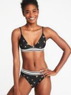Old Navy Womens Exposed-elastic Swim Top For Women Ditsy Floral Size Xxl