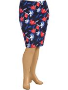 Old Navy Womens Plus Knit Pencil Skirts Size 1x Plus - Navy Floral