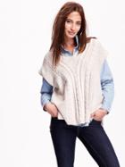 Old Navy Cable Knit Poncho Size M/l - Blush