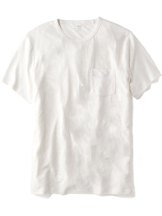 Old Navy Linen Blend Crew Neck Tee For Men - Bright White