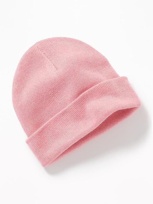 Old Navy Mens Sweater-knit Beanie For Men Poodle Pink Size One Size