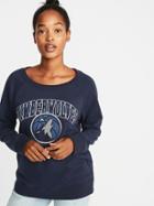 Old Navy Womens Nba Team-graphic Sweatshirt For Women Minnesota Timberwolves Size Xs