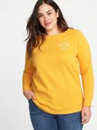 Old Navy Womens Relaxed Plus-size Graphic French-terry Sweatshirt Brunch Crew Size 2x