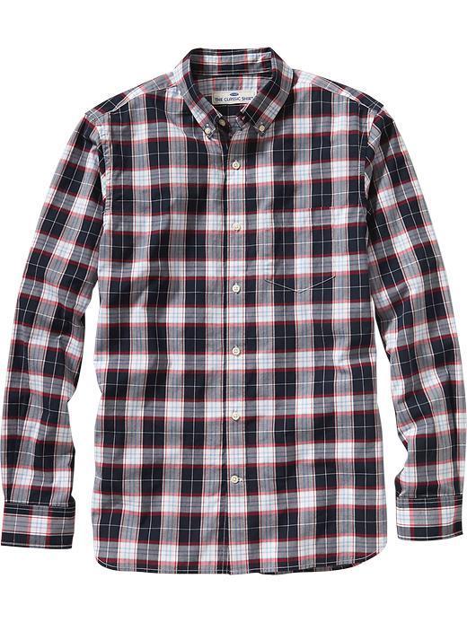 Old Navy Mens Classic Regular Fit Shirts - Ink Blue