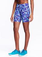 Old Navy Womens Active Go Dry Compression Shorts 8&quot; Size L - Multi Cool Print Btms