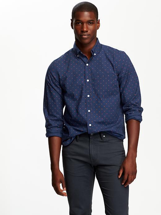 Old Navy Mens Classic Regular Fit Shirt Size Xxl Big - Blue It Off