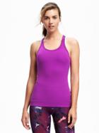 Old Navy Go Dry Fitted Rib Knit Tank For Women - Opulent Iris