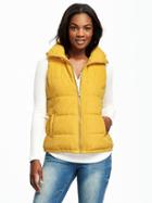 Old Navy Quilted Frost Free Vest For Women - Gold Bars