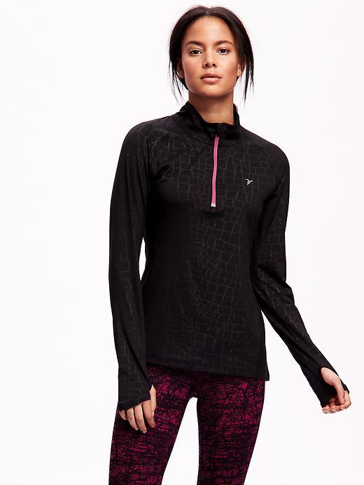 Old Navy 1/4 Zip Raglan Pullover - Embossed