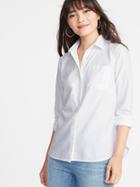 Old Navy Womens Relaxed Classic Shirt For Women Bright White Size S