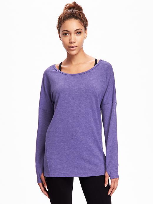 Old Navy Go Dry V Back Tee For Women - Purple Rain