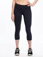 Old Navy Go Dry Mid Rise Melange Compression Crop For Women - Lost At Sea Navy