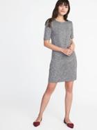 Old Navy Womens Ponte-knit Shift Dress For Women Heather Gray Size M