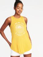 Old Navy Womens Graphic High-neck Swing Tank For Women Live In The Sunshine Size Xs