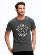 Old Navy Logo Graphic Crew Neck Tee For Men - Black