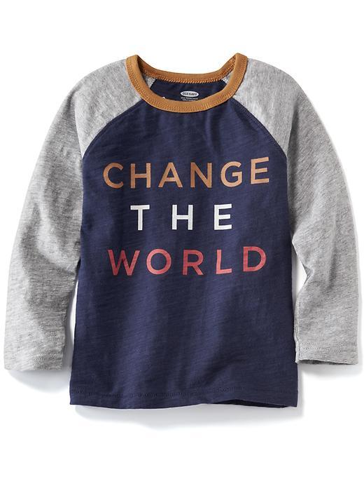Old Navy Long Sleeve Raglan Graphic Tee Size 12-18 M - Goodnight Nora