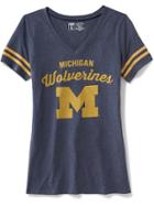 Old Navy College Team Graphic V Neck Tee For Women - University Of Michigan