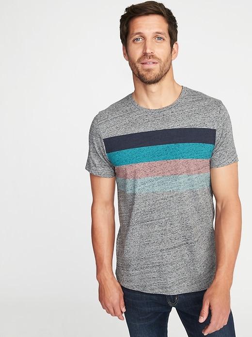 Old Navy Mens Soft-washed Perfect-fit Crew-neck Tee For Men Dark Heather Gray Size Xl