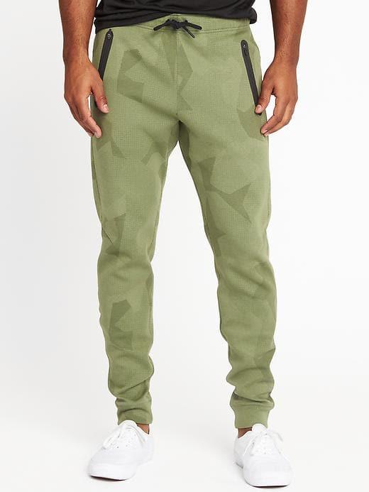 Old Navy Go Dry Tech Fleece Joggers For Men - Olive Camouflage